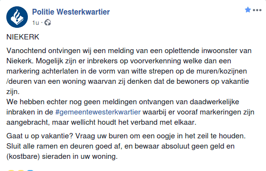 Politie trapt in hoax